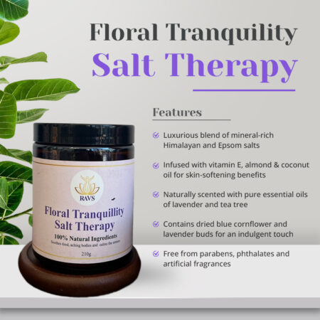 Floral Tranquility Salt Therapy 210g - Soothes Tired & Calm the Senses